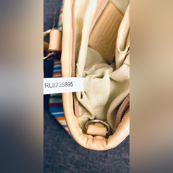 Bamboo Handle Relic Stripped Purse/Tote - Picture 7 of 8